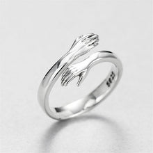 Load image into Gallery viewer, 925 Sterling Silver Couple Hug Ring
